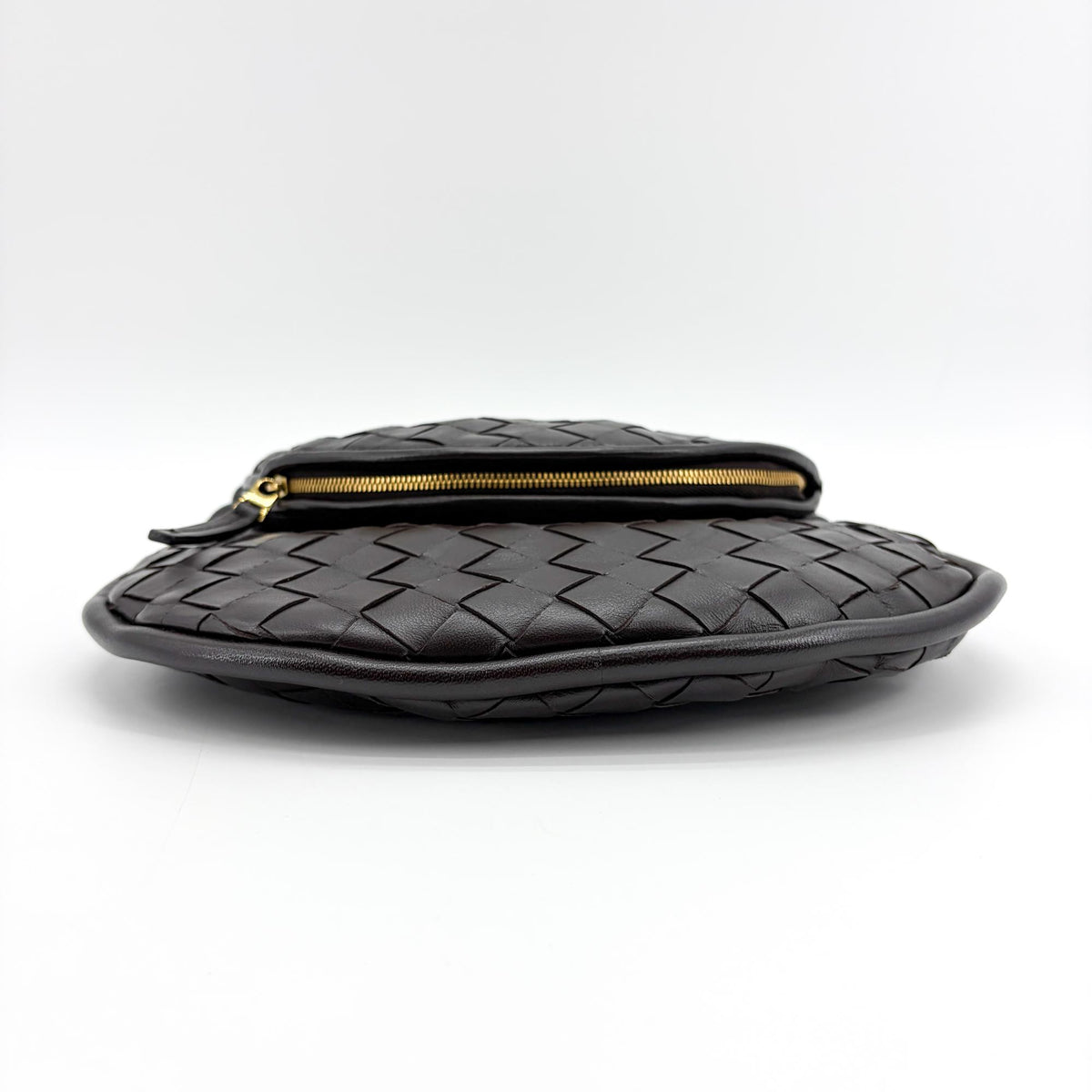 Bottega Veneta Gemelli Intrecciato Leather, Black, Leather, Shoulder Bag