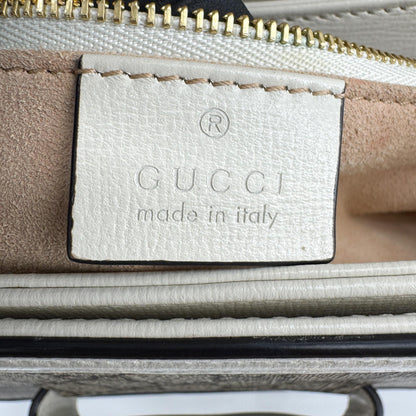 Gucci Horsebit 1955 GG Coated Canvas with Leather, Beige, Canvas, Shoulder Bag