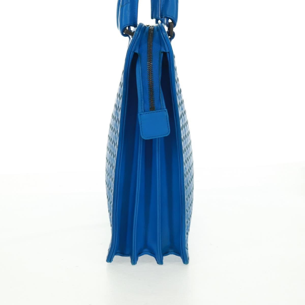 Bottega Veneta Top Zip Intrecciato Nappa, Blue, Leather, Briefcase