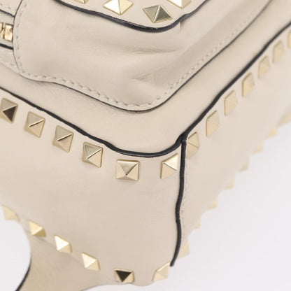 Valentino Garavani Rockstud Leather, Beige, Leather, Tote Bag