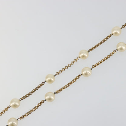 Chanel Pearl Station Metal and Faux Pearl, Gold, Metal, Necklace