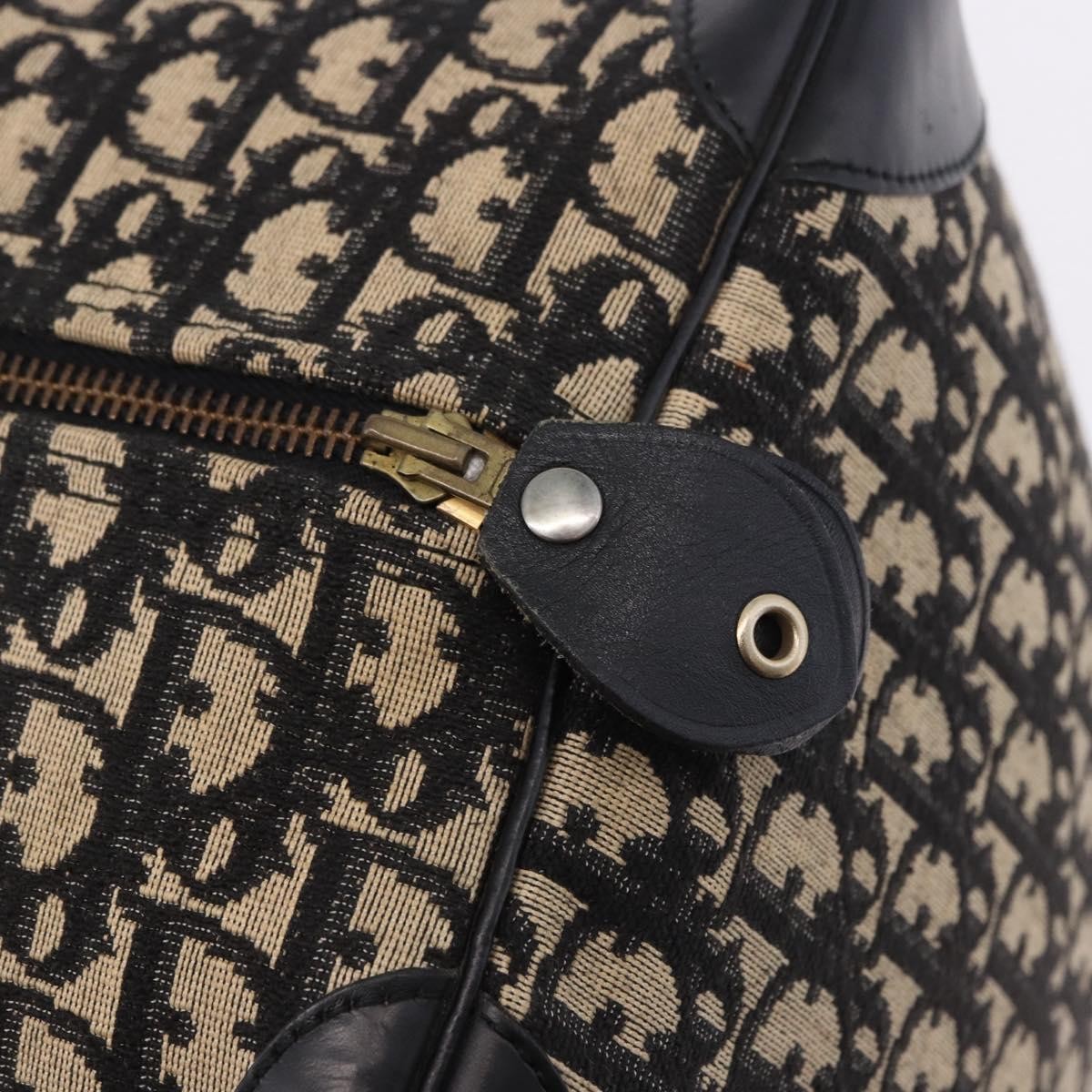 Christian Dior Convertible Boston Oblique Canvas, Black, Canvas, Travel Bag
