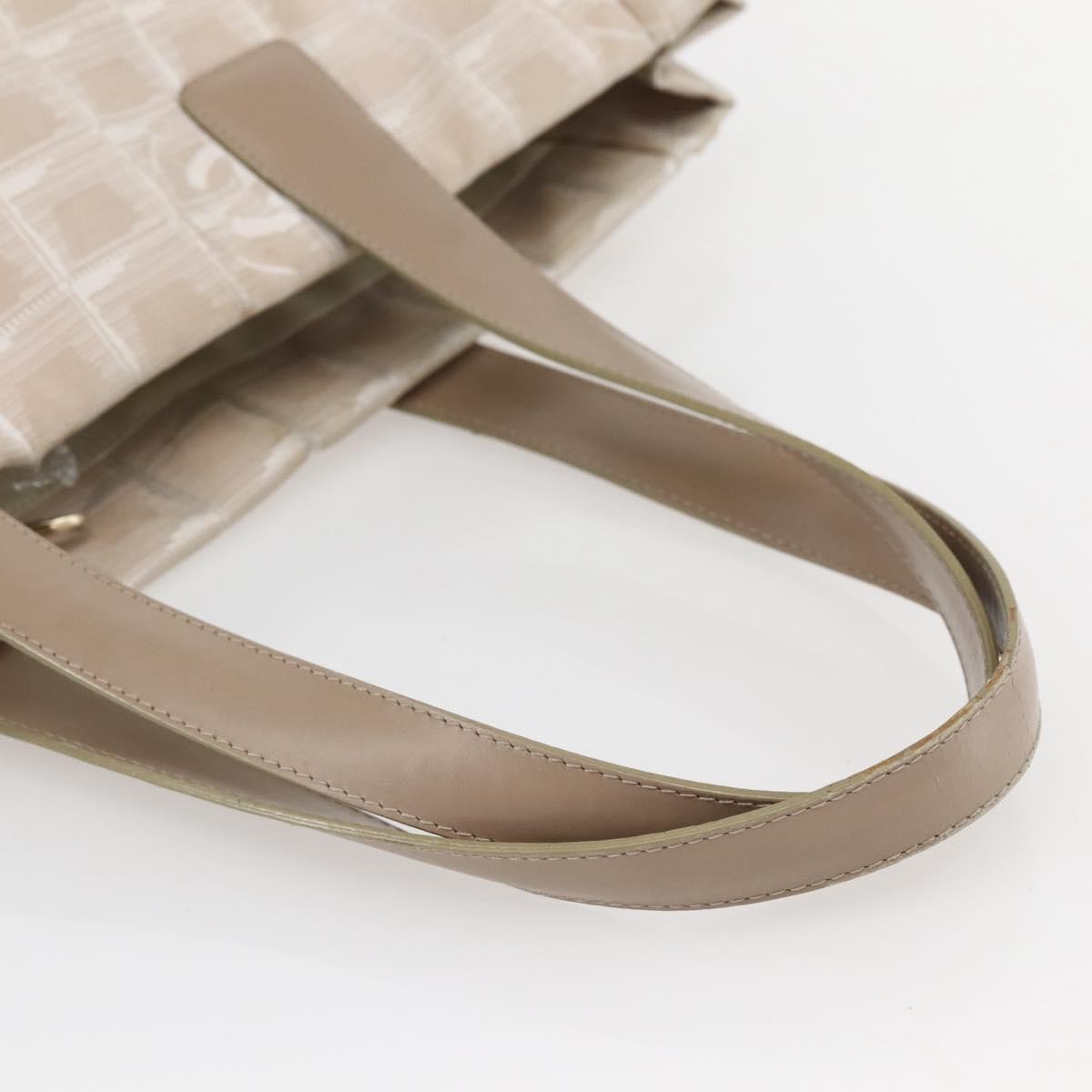 Chanel Travel Line Tote Nylon, Beige, Nylon, Travel bag