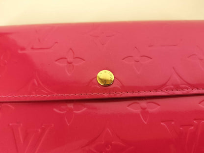 Louis Vuitton Sarah Monogram Vernis, Pink, Patent Leather, Wallet
