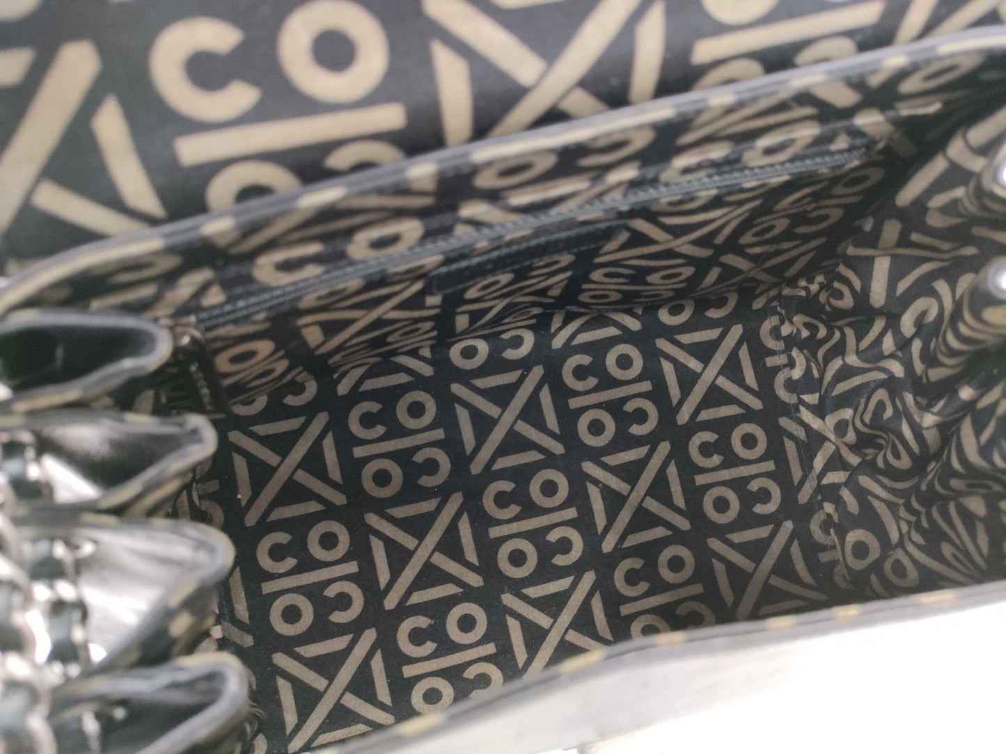 Chanel Chocolate Bar Accordion Reissue Flap Bag Quilted Lambskin with Patent, BLACK, LEATHER, Shoulder bag