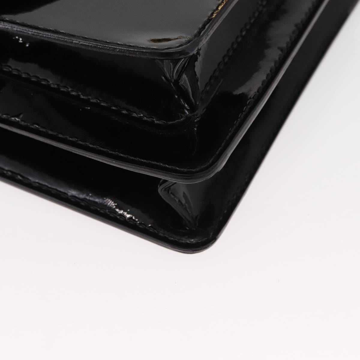 Louis Vuitton Monceau Vernis, Black, Patent Leather, Handbag
