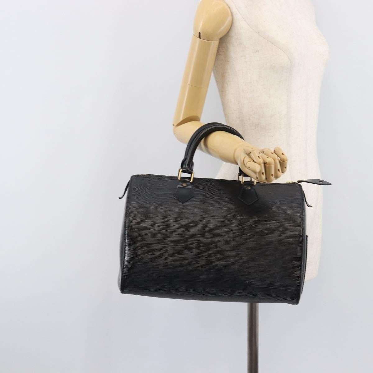 Louis Vuitton Speedy Epi Leather, Black, Leather, Handbag