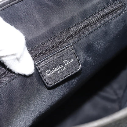 Christian Dior Vintage Open Pocket Diorissimo Canvas, Black, Canvas, Tote Bag