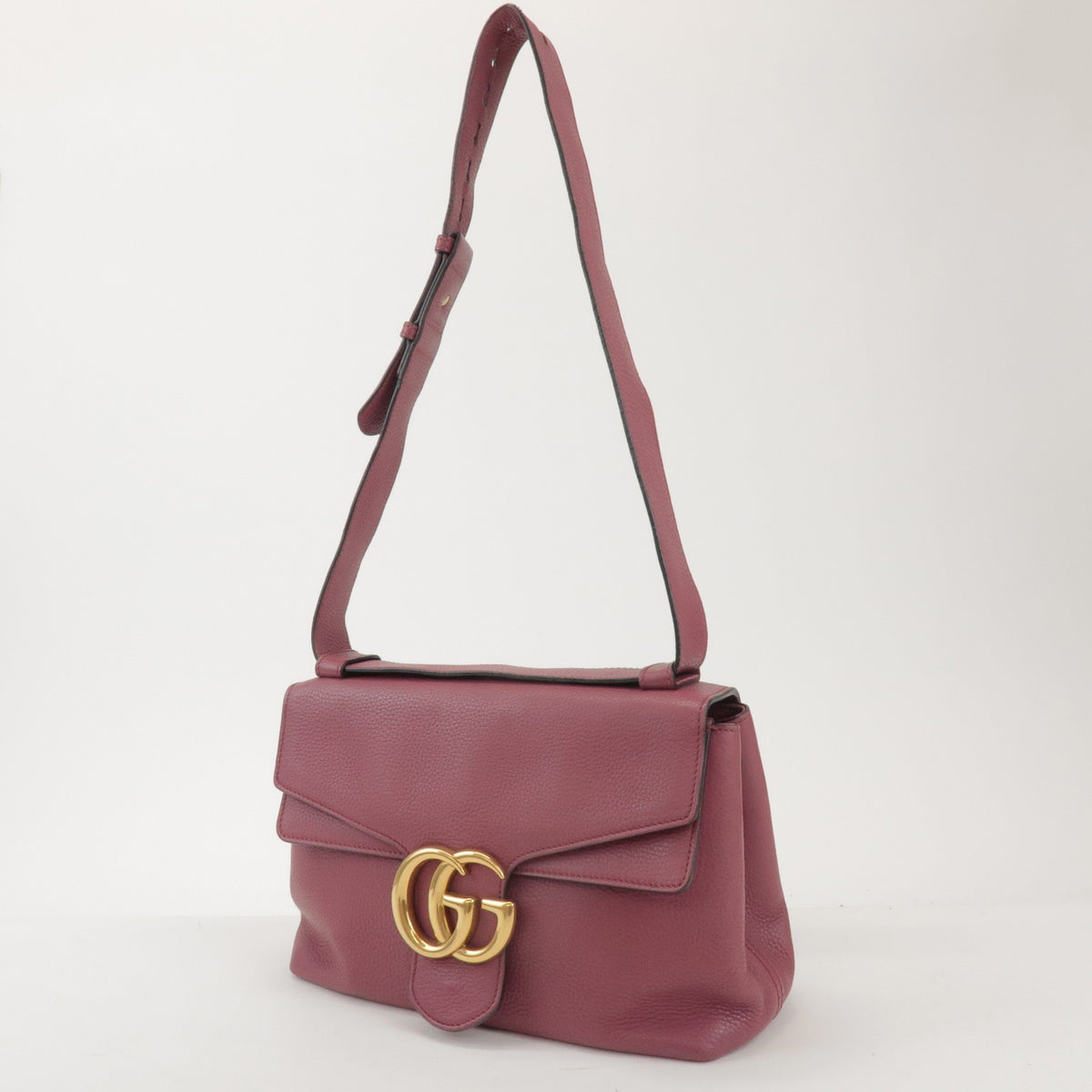 Gucci GG Marmont Leather, Pink, Leather, Shoulder Bag