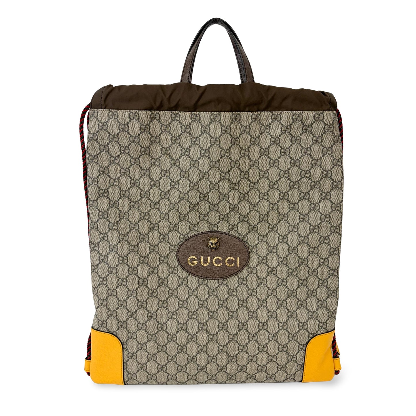 Gucci Neo Vintage Soft Tote GG Coated Canvas, Beige, Canvas, Backpack
