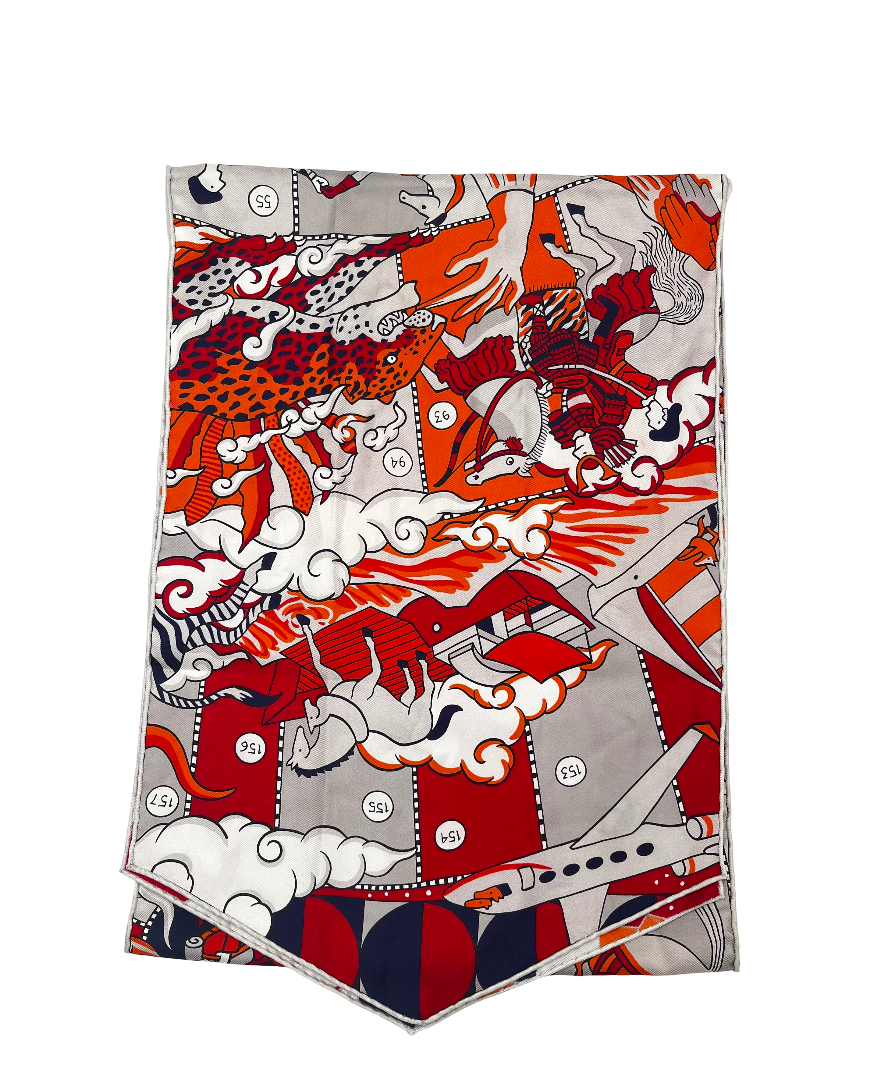 Hermes TWILLY SCARF Silk, Orange, Silk, Scarf