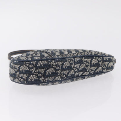 Christian Dior Vintage Saddle Bag Canvas, Navy, Canvas, Clutch
