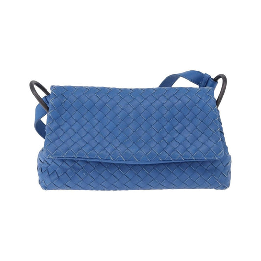 Bottega Veneta Adjustable Flap Intrecciato Nappa, Blue, Leather, Shoulder Bag