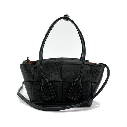 Bottega Veneta Arco Maxi Intrecciato Leather, Black, Leather, Tote Bag