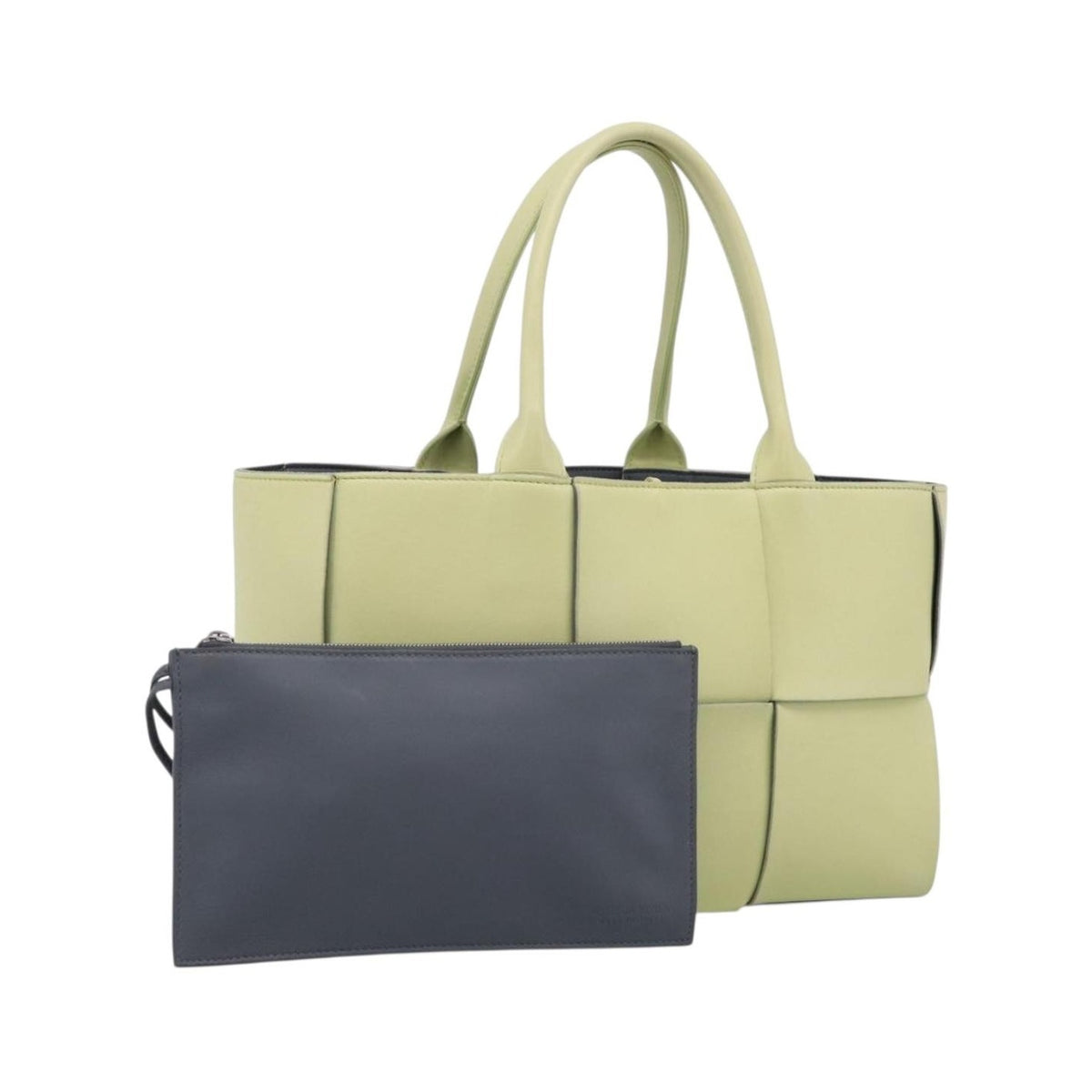 Bottega Veneta Arco Maxi Intrecciato Leather, Yellow, Leather, Tote Bag