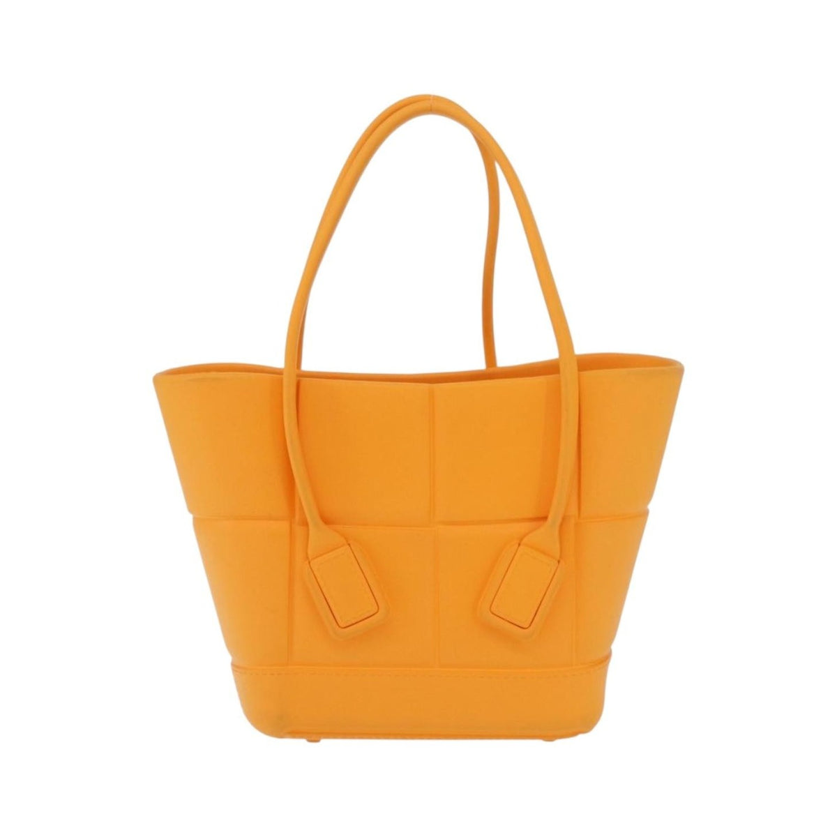 Bottega Veneta Arco Rubber, Orange, Rubber, Tote Bag