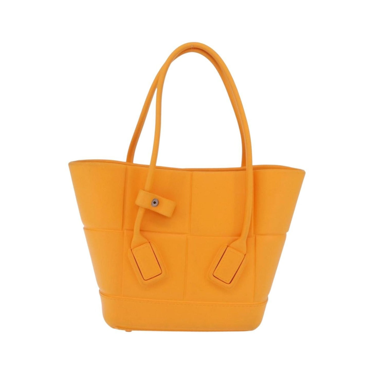 Bottega Veneta Arco Rubber, Orange, Rubber, Tote Bag