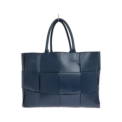 Bottega Veneta Arco Tote Maxi Intrecciato Leather, Navy, Leather, Tote Bag