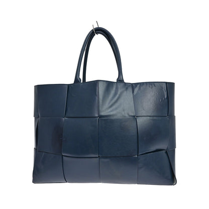 Bottega Veneta Arco Tote Maxi Intrecciato Leather, Navy, Leather, Tote Bag