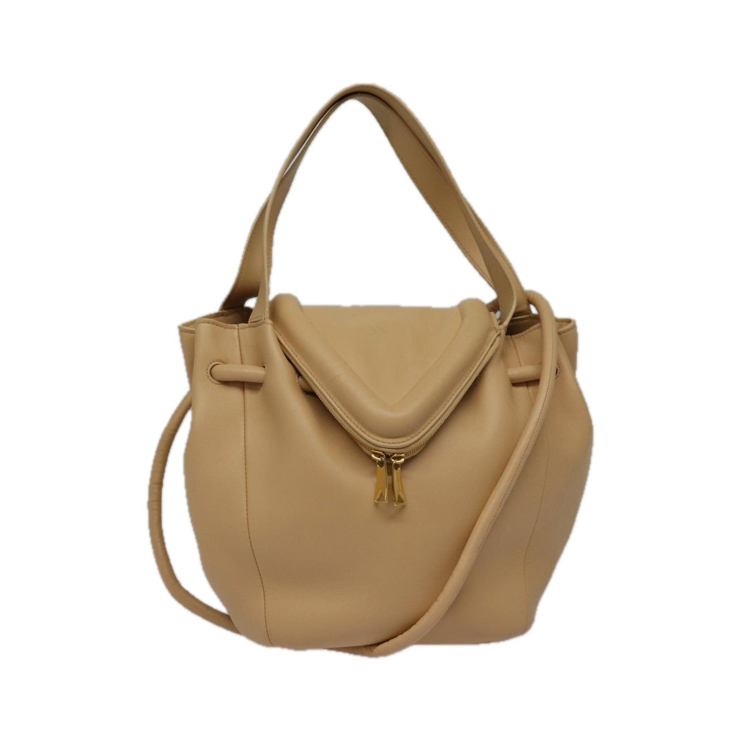Bottega Veneta Beak Leather, Beige, Leather, Tote Bag