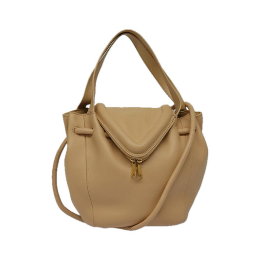 Bottega Veneta Beak Leather, Beige, Leather, Tote Bag
