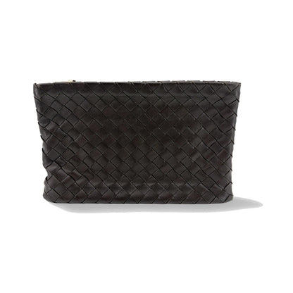 Bottega Veneta Braided Intrecciato Leather and Metal, Brown, Leather, Bracelet
