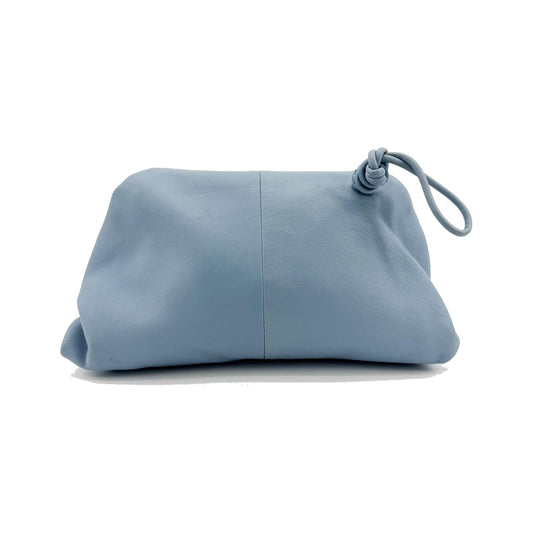Bottega Veneta BV Trine Fold Clutch Leather, Blue, Leather, Clutch