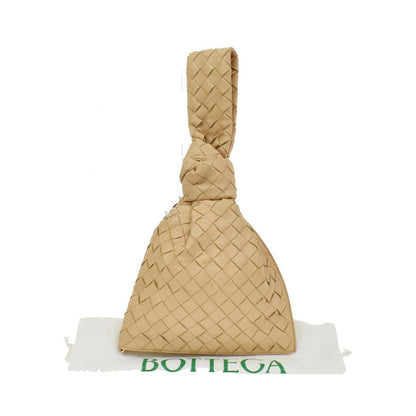 Bottega Veneta BV Twist Intrecciato Nappa, Beige, Leather, Handbag