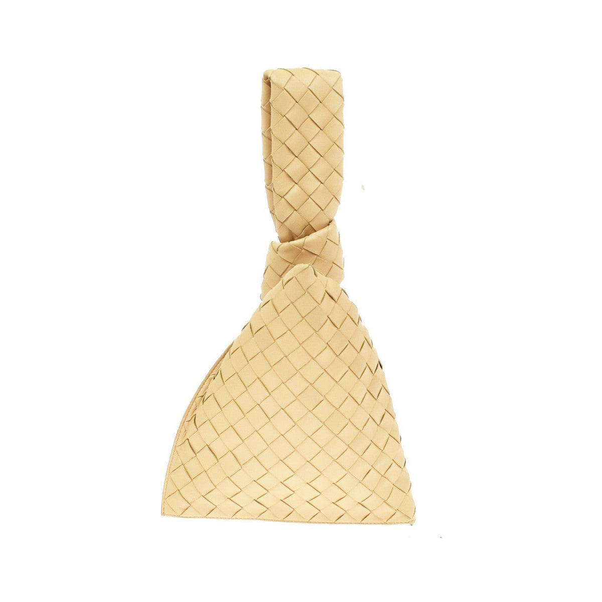 Bottega Veneta BV Twist Intrecciato Nappa, Beige, Leather, Handbag