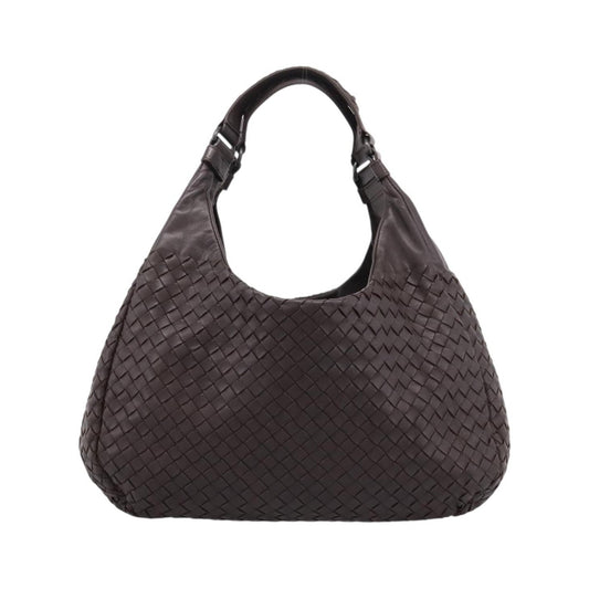 Bottega Veneta Campana Hobo Intrecciato Nappa, Brown, Leather, Shoulder Bag