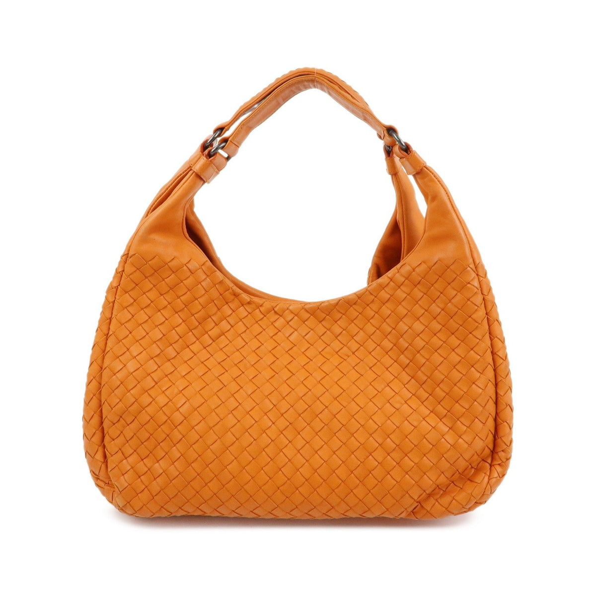 Bottega Veneta Campana Hobo Intrecciato Nappa, Orange, Leather, Shoulder Bag