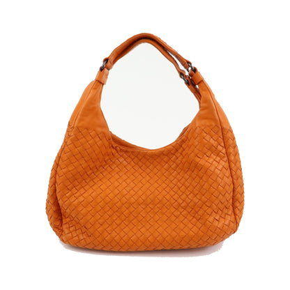 Bottega Veneta Campana Hobo Intrecciato Nappa, Orange, Leather, Shoulder Bag