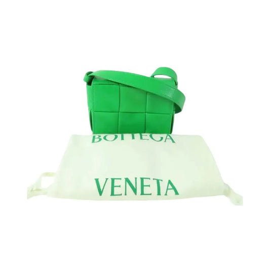 Bottega Veneta Candy Cassette Maxi Intrecciato Leather, Green, Leather, Crossbody Bag