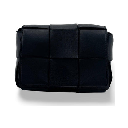 Bottega Veneta Candy Cassette Maxi Intrecciato Leather, Black, Leather, Crossbody Bag