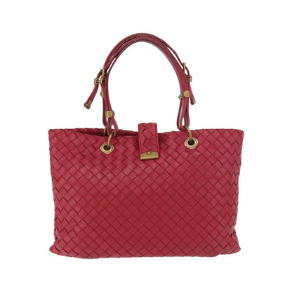 Bottega Veneta Capri Intrecciato Nappa, Red, Leather, Tote Bag