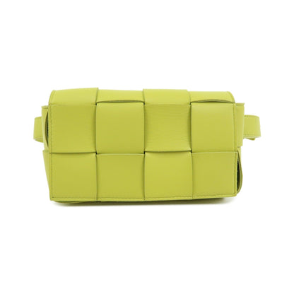 Bottega Veneta Cassette Belt Maxi Intrecciato Leather, Green, Leather, Clutch