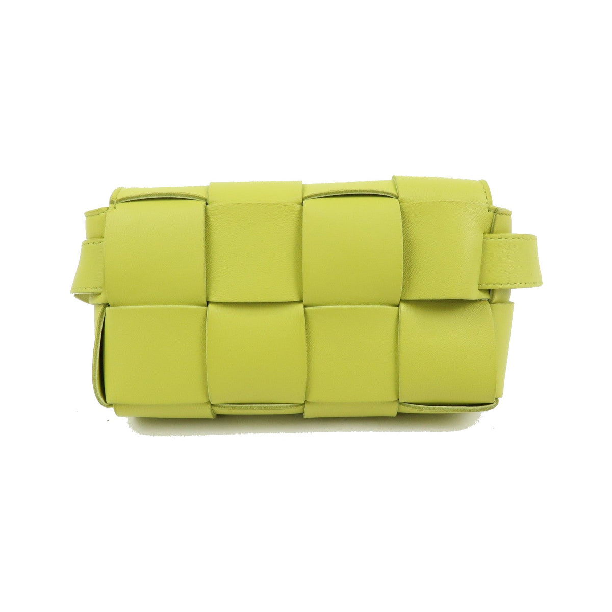 Bottega Veneta Cassette Belt Maxi Intrecciato Leather, Green, Leather, Clutch