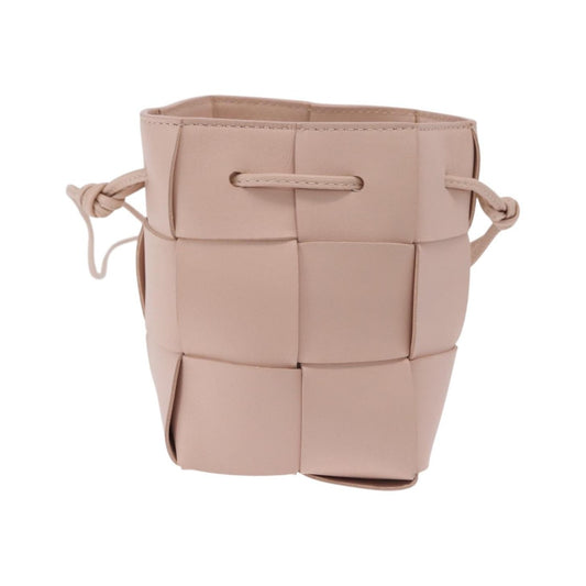 Bottega Veneta Cassette Bucket Maxi Intrecciato Leather, Pink, Leather, Handbag