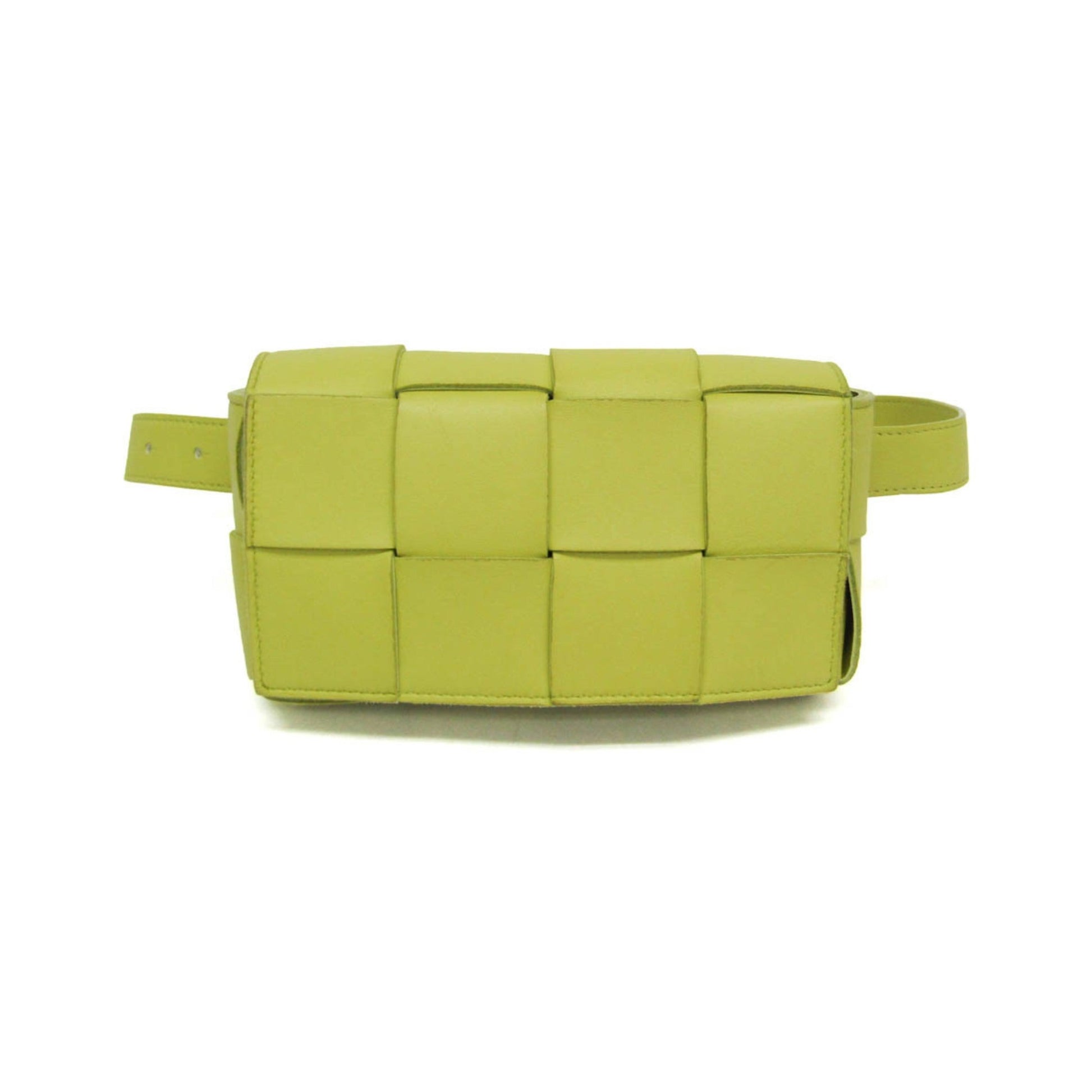 Bottega Veneta Cassette Leather, Green, Leather, Clutch