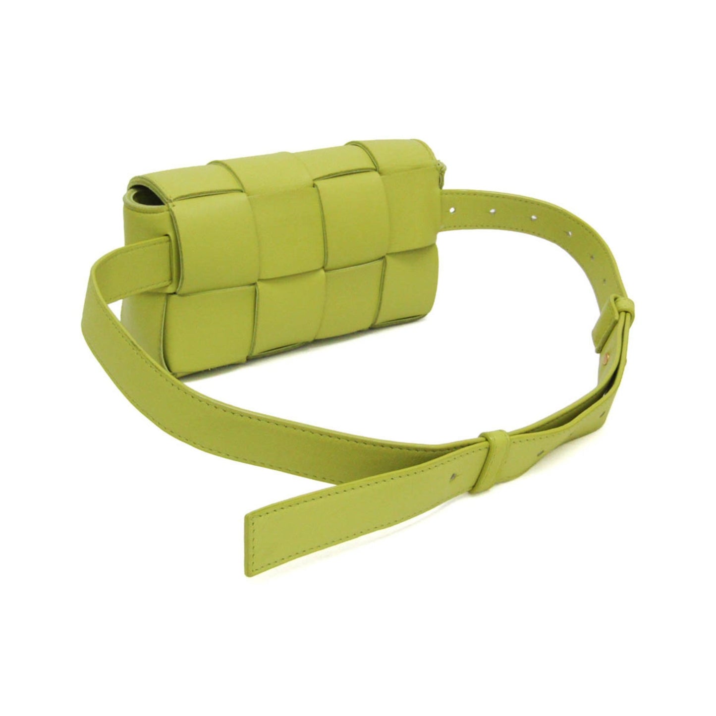Bottega Veneta Cassette Leather, Green, Leather, Clutch