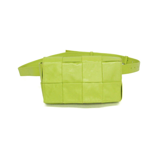 Bottega Veneta Cassette Leather, Green, Leather, Clutch