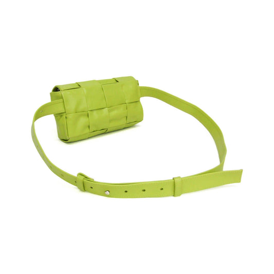 Bottega Veneta Cassette Leather, Green, Leather, Clutch