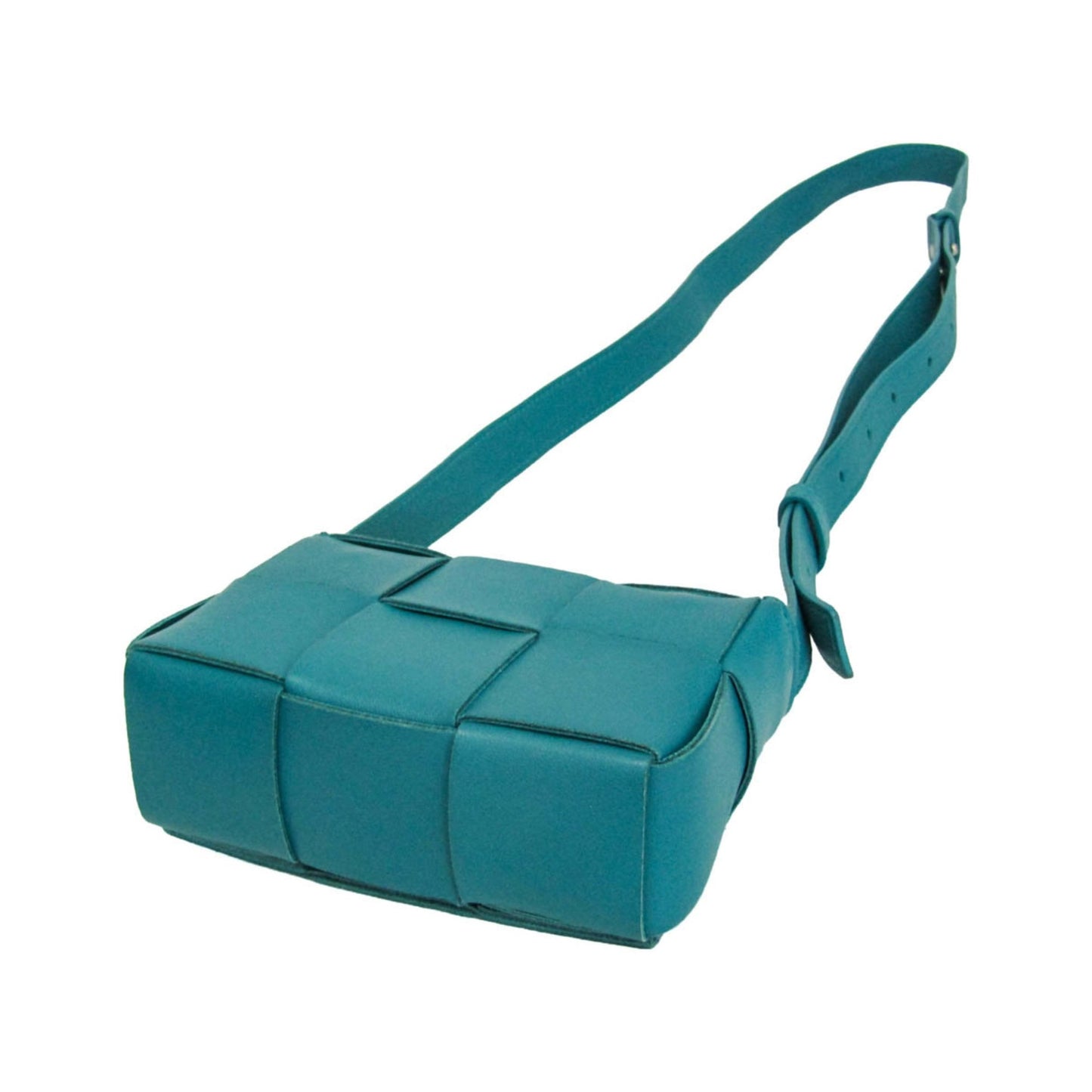 Bottega Veneta Cassette Maxi Intrecciato Leather, Blue, Leather, Clutch