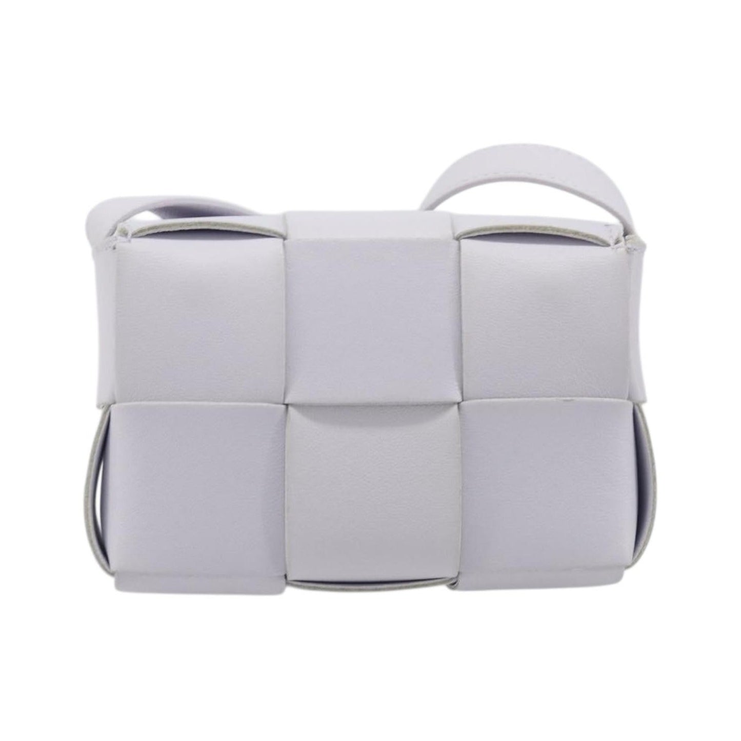 Bottega Veneta Cassette Maxi Intrecciato Leather, White, Leather, Clutch