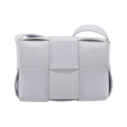 Bottega Veneta Cassette Maxi Intrecciato Leather, White, Leather, Clutch