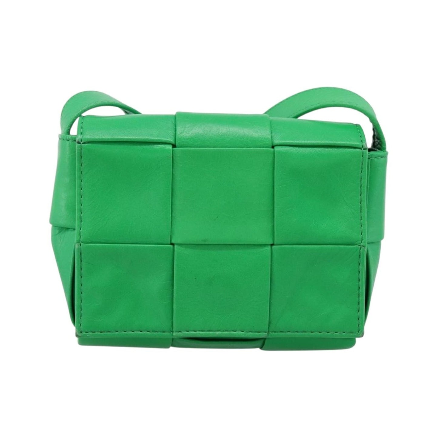 Bottega Veneta Cassette Maxi Intrecciato Leather, Green, Leather, Clutch