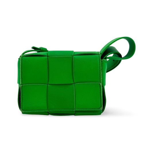 Bottega Veneta Cassette Maxi Intrecciato Leather, Green, Leather, Crossbody Bag