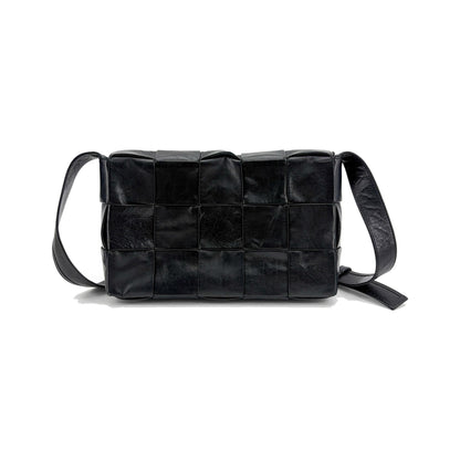 Bottega Veneta Cassette Maxi Intrecciato Leather, Black, Leather, Shoulder Bag