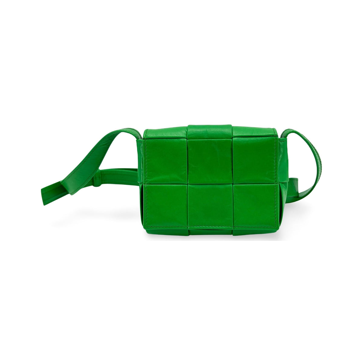 Bottega Veneta Cassette Maxi Intrecciato Leather, Green, Leather, Crossbody Bag