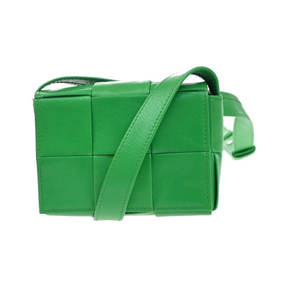 Bottega Veneta Cassette Maxi Intrecciato Leather, Green, Leather, Crossbody Bag